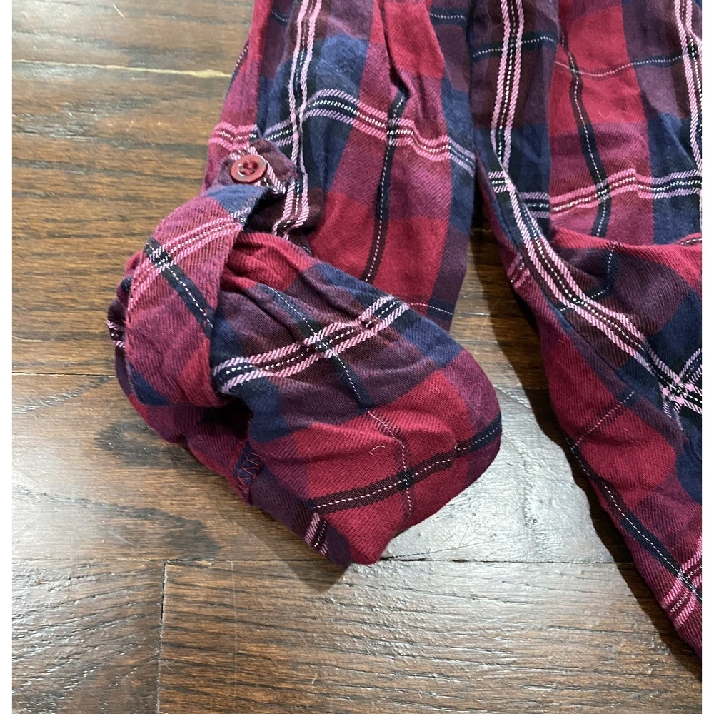 Kut from the Kloth Plaid Button Front & Back Shirt Womens Sz S Long Sleeve Shirt - Picture 4 of 6